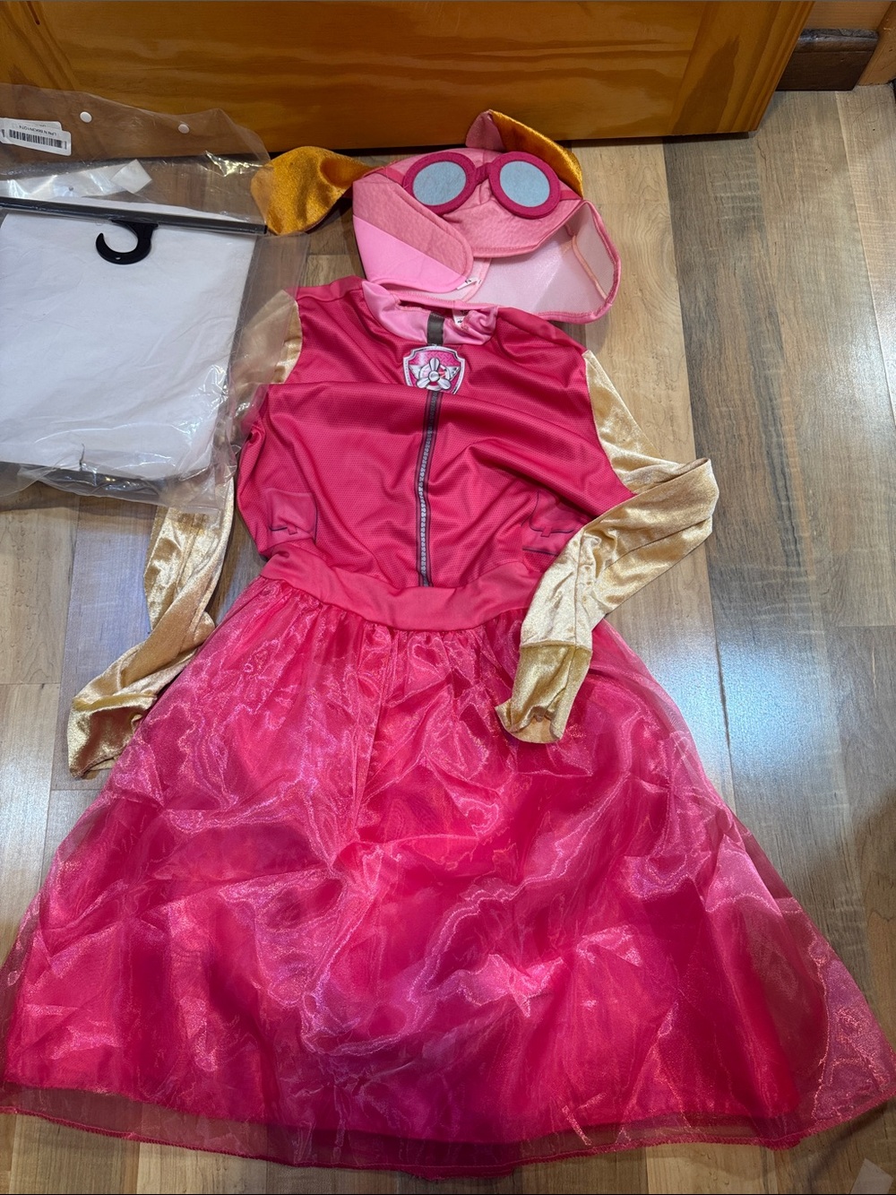 Paw Patrol Skye Pink and Gold Dress-Up Costume with Hood - Picture 2 of 3
